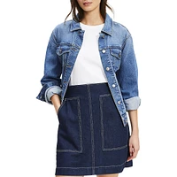 Denim Utility Skirt Rinse Wash