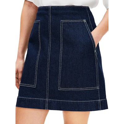 Denim Utility Skirt Rinse Wash