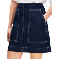Denim Utility Skirt Rinse Wash