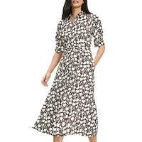 Tulip Belted Midi Pocket Dress