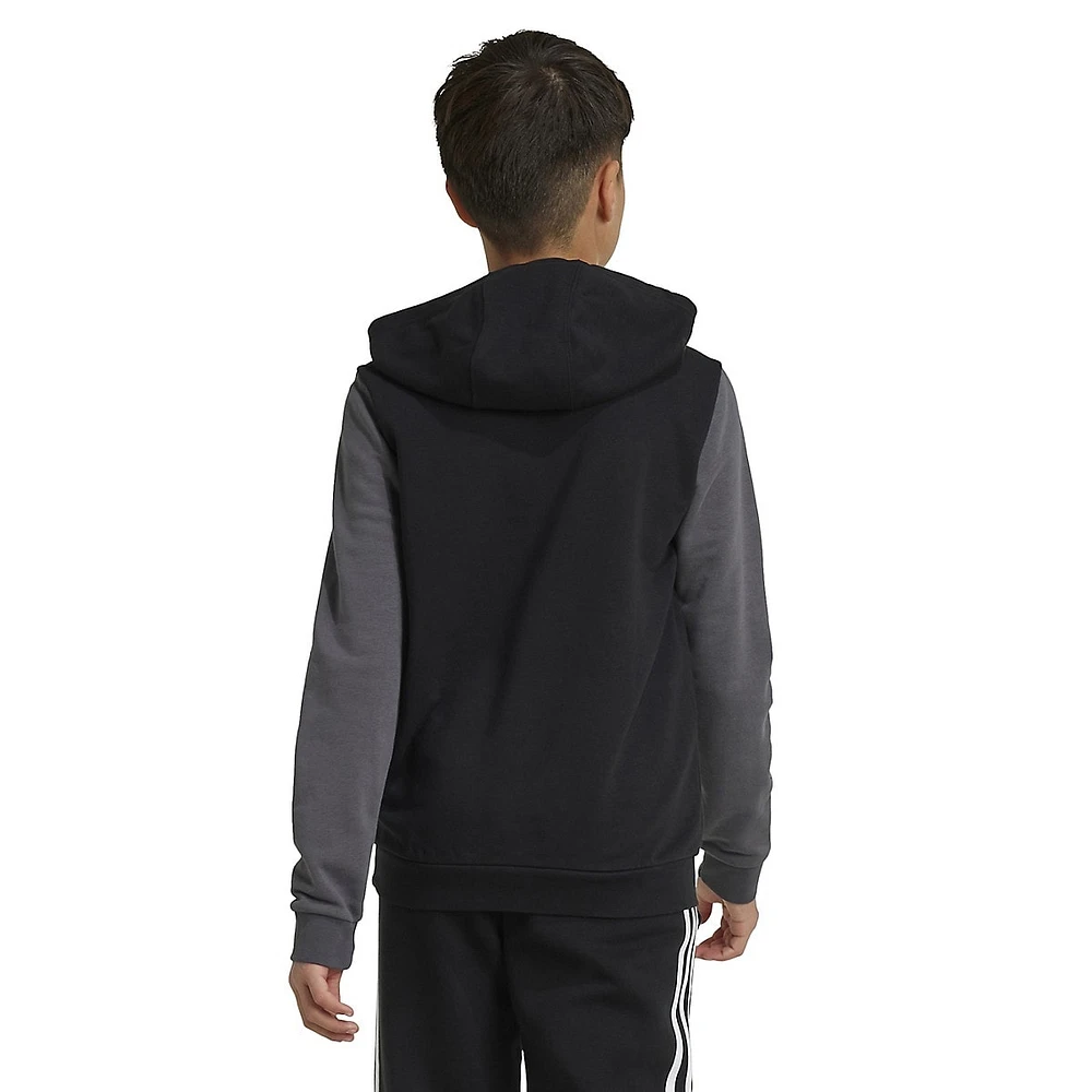 Boy's Essentials Big Logo Colourblock Hoodie