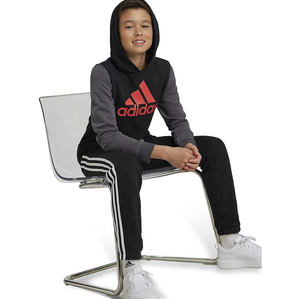 Boy's Essentials Big Logo Colourblock Hoodie