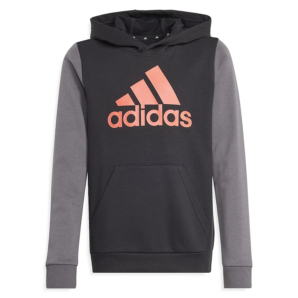 Boy's Essentials Big Logo Colourblock Hoodie