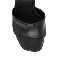 Iriss3 High-Heel Leather Slide Sandals