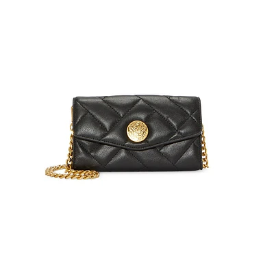 Kisho Quilted Leather Wallet-On-Chain