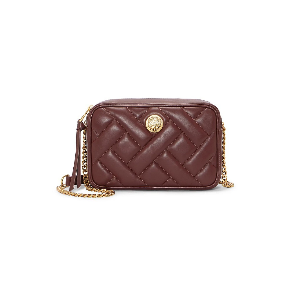 Kisho Quilted Leather Crossbody Bag