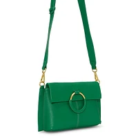 Livee Pebbled Leather Crossbody Bag