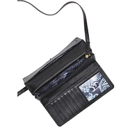 Kaur Leather Convertible Wallet Crossbody Bag