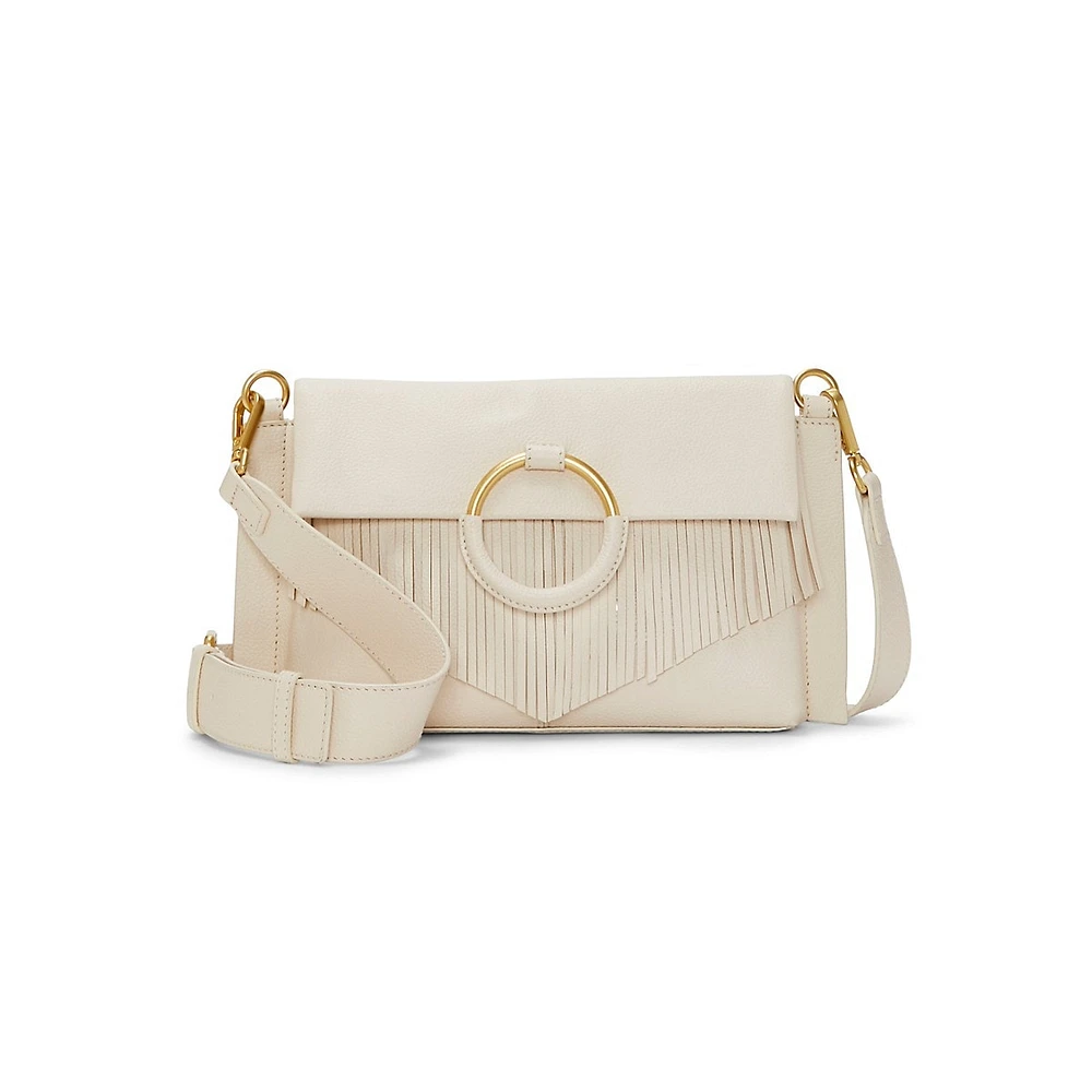 Livee Fringed Leather Crossbody Bag