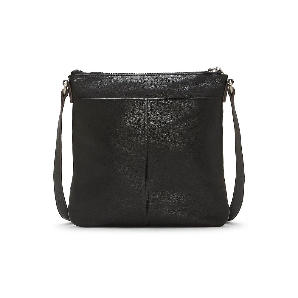 Kaur Multi-Pocket Leather Crossbody Bag