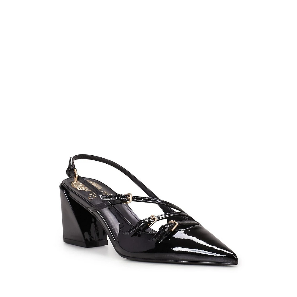 Serfina Strappy Leather Slingback Pumps