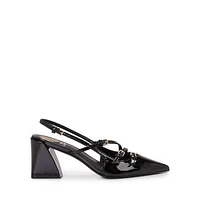 Serfina Strappy Leather Slingback Pumps