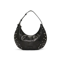 Ivla Studded Lather Shoulder Bag