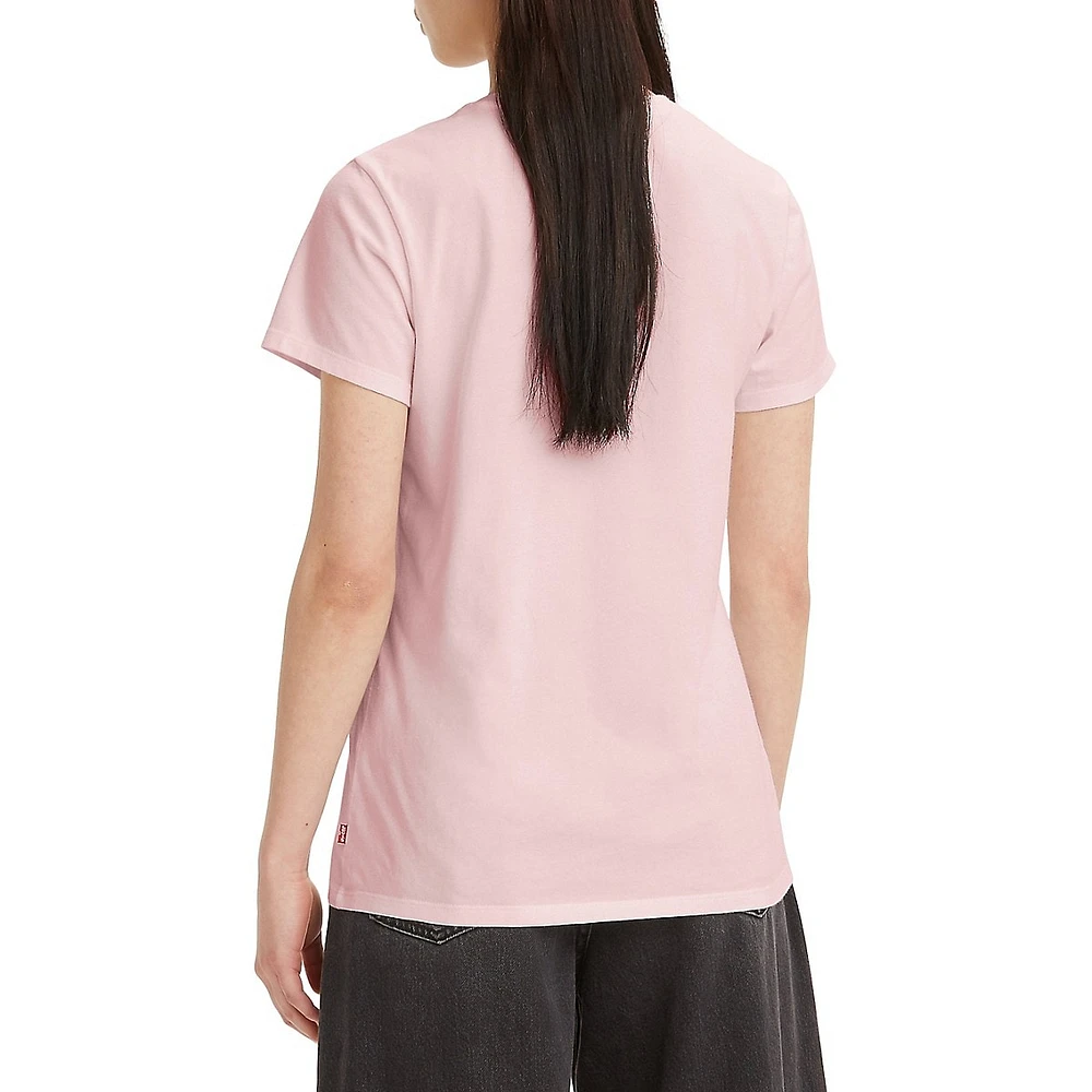 Perfect T-Shirt Modest Dressing Headline Logo Chalk Pink