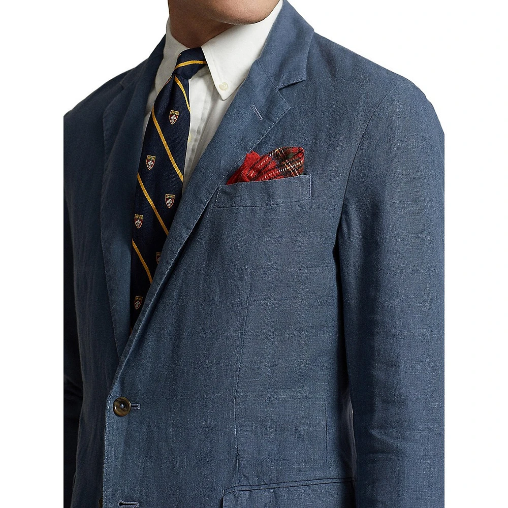 Modern-Fit Linen Suit Jacket