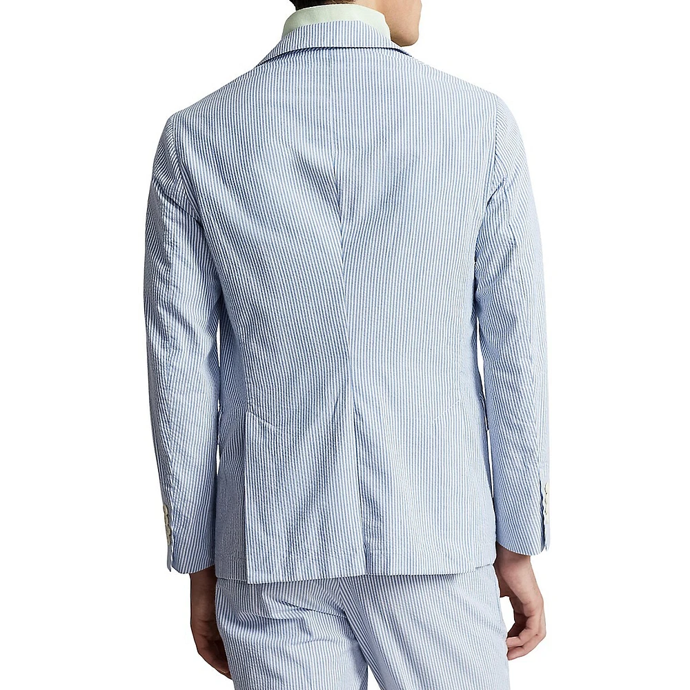 Modern-Fit Seersucker Suit Jacket