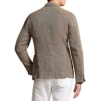 Modern-Fit Linen Herringbone Sportcoat