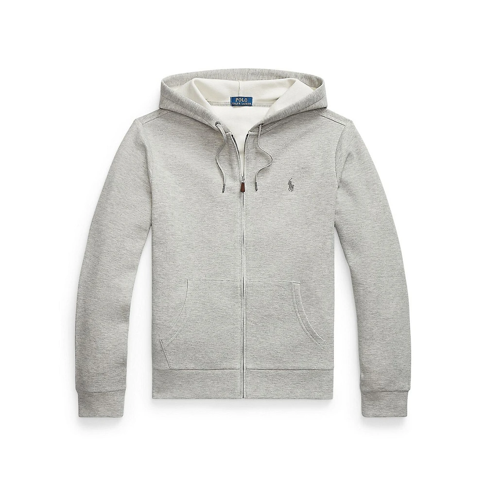 Double-Knit Mesh Full-Zip Hoodie