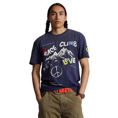 Classic-Fit Peace Climb Love T-Shirt