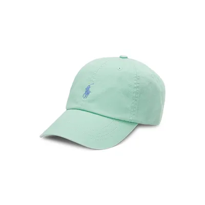 Embroidered Pony Cotton Chino Ball Cap
