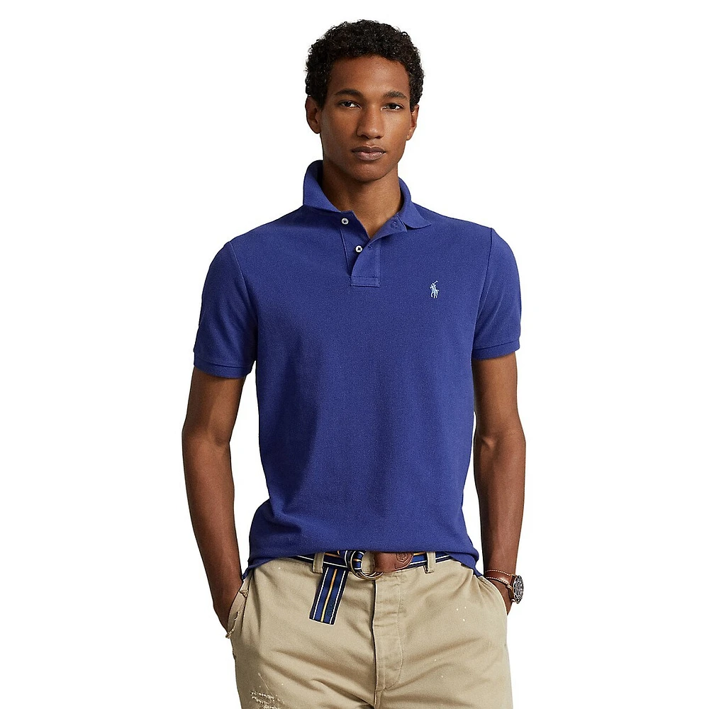 Slim-Fit Mesh Polo Shirt