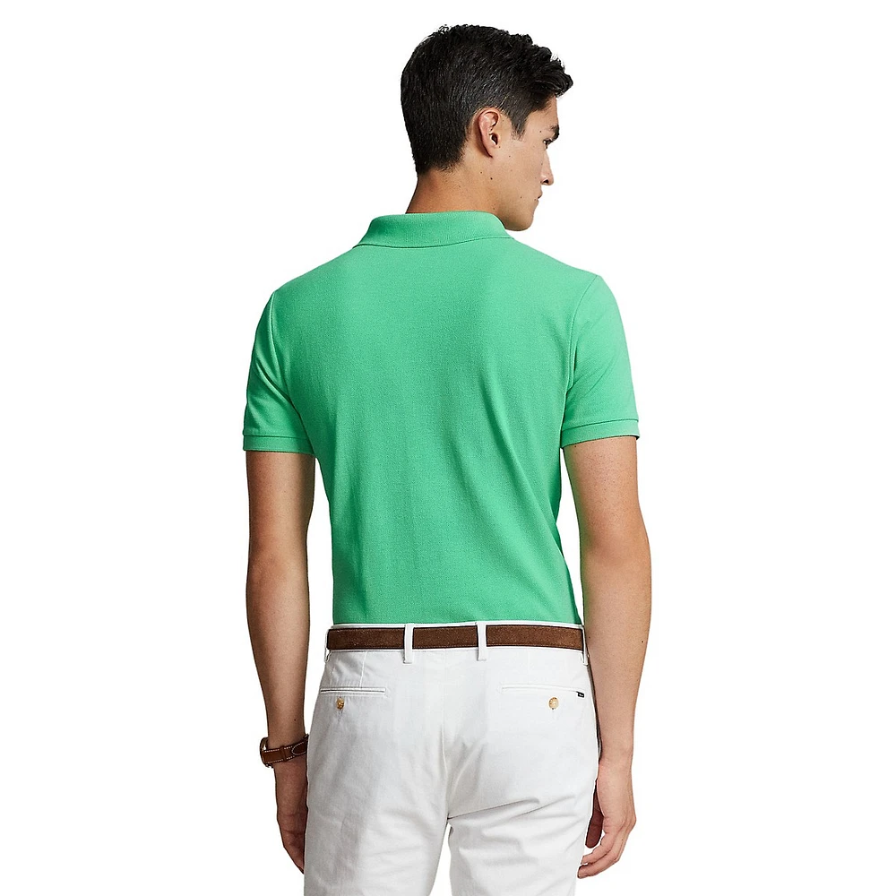 Slim-Fit Mesh Polo Shirt