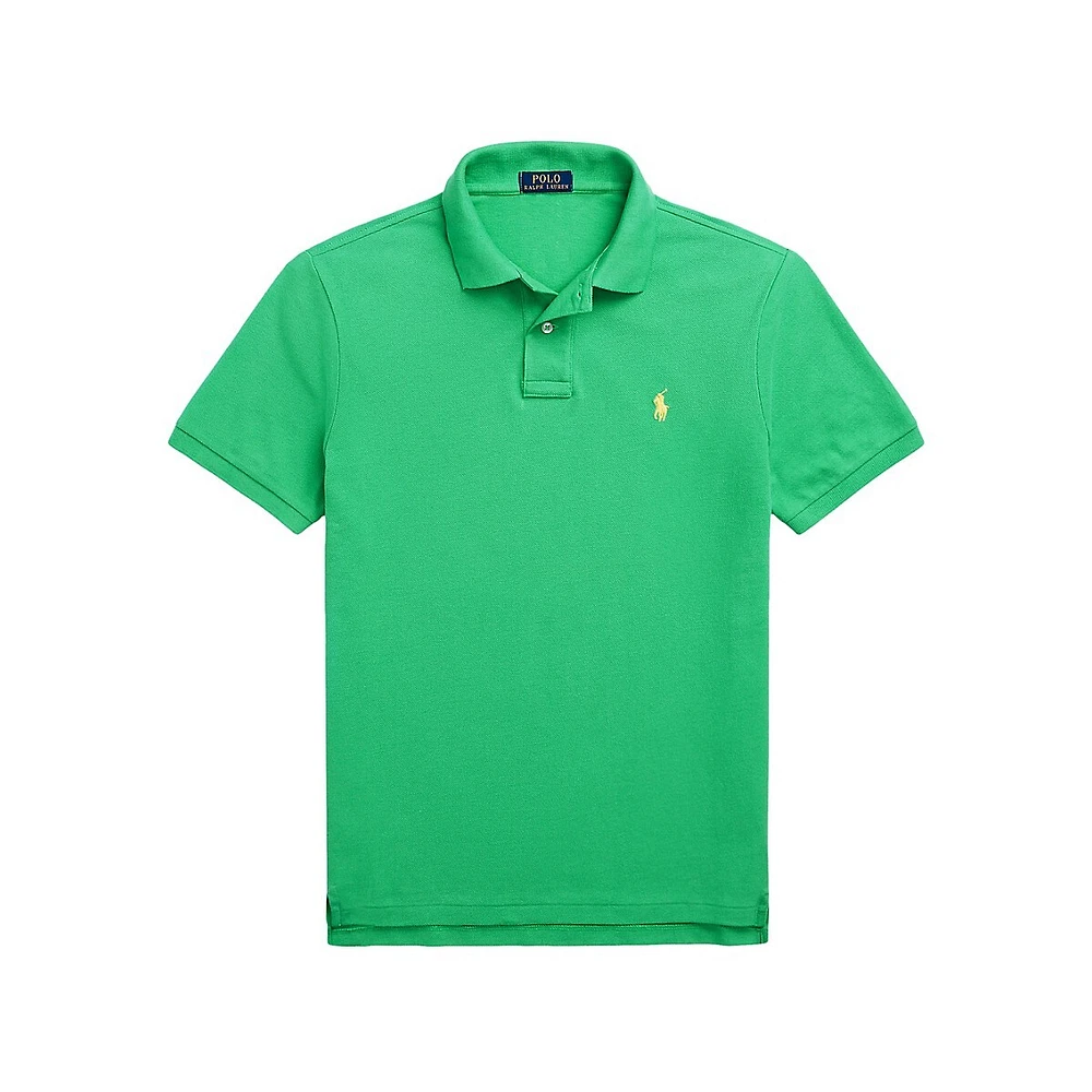 Slim-Fit Mesh Polo Shirt