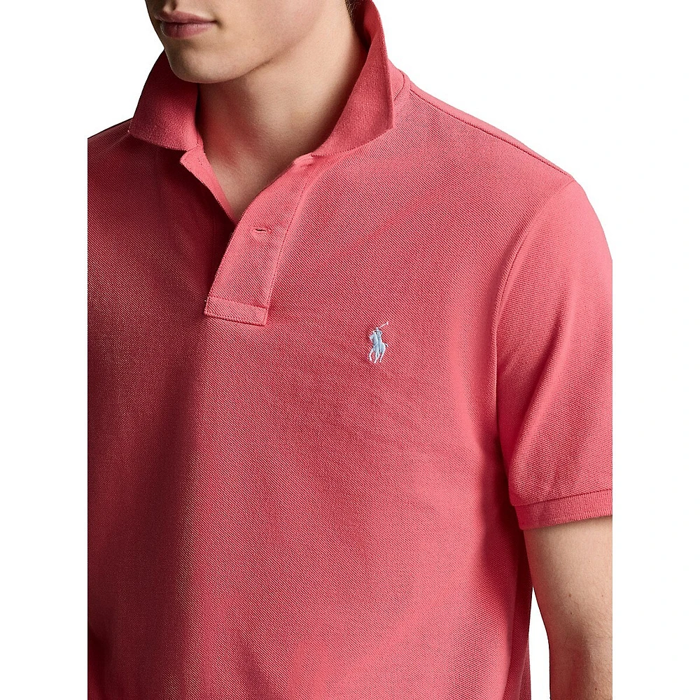 Slim-Fit Mesh Polo Shirt