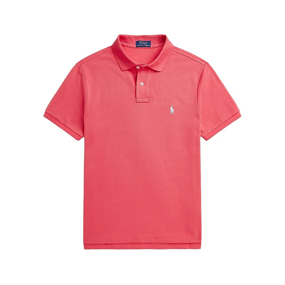 Slim-Fit Mesh Polo Shirt