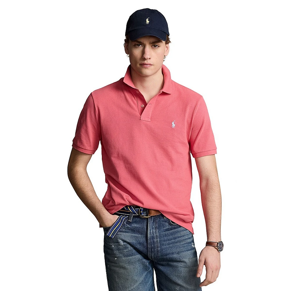 Slim-Fit Mesh Polo Shirt