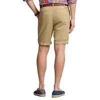 Straight-Fit Cotton & Linen Chino Shorts