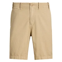 Straight-Fit Cotton & Linen Chino Shorts