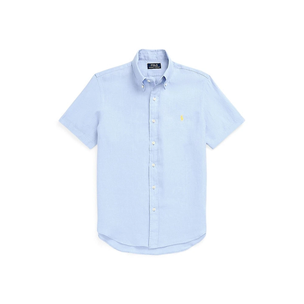 Logo Embroidered Button-Down Shirt