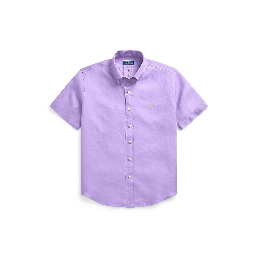 Logo Embroidered Button-Down Shirt