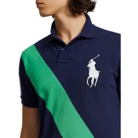 Custom Slim Fit Big Pony Mesh Polo Shirt