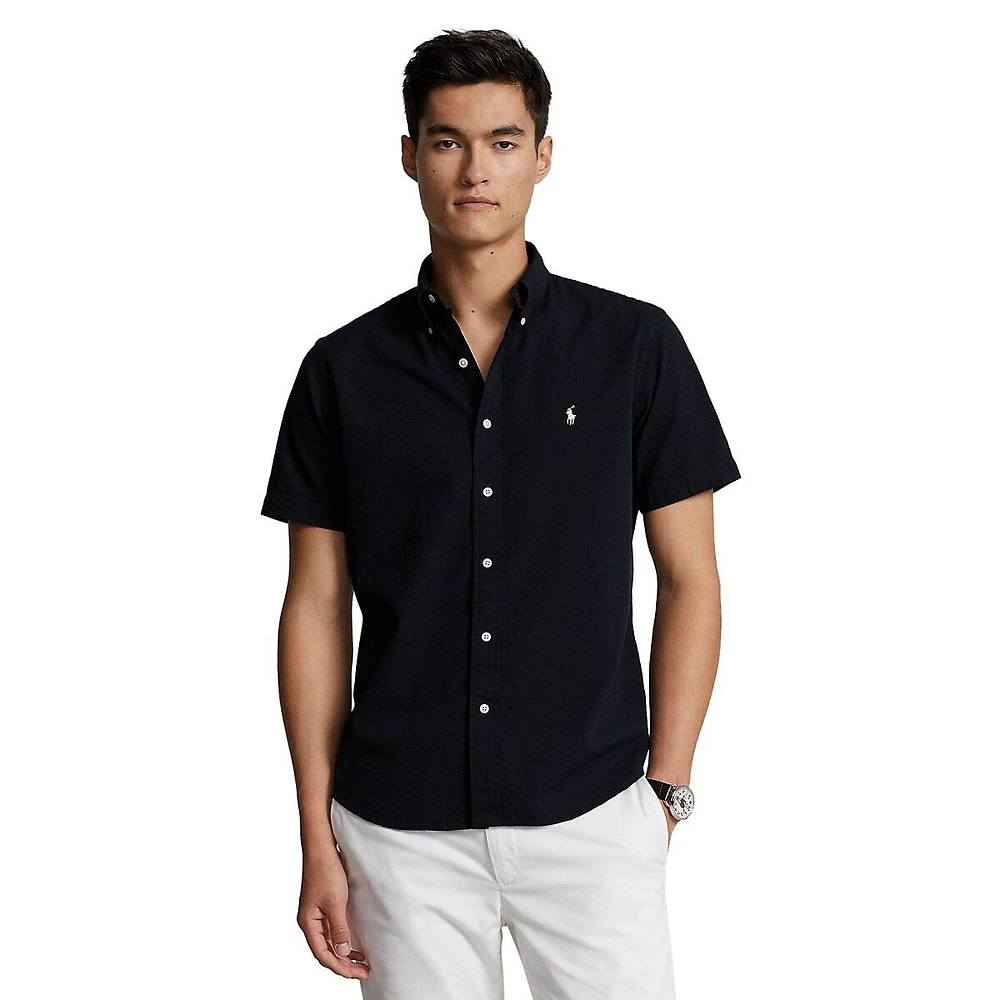 Seersucker Short-Sleeve Shirt