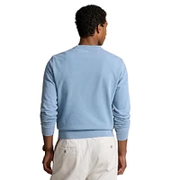 Sweat-shirt ras du cou en tissu éponge bouclé