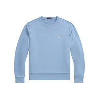 Sweat-shirt ras du cou en tissu éponge bouclé