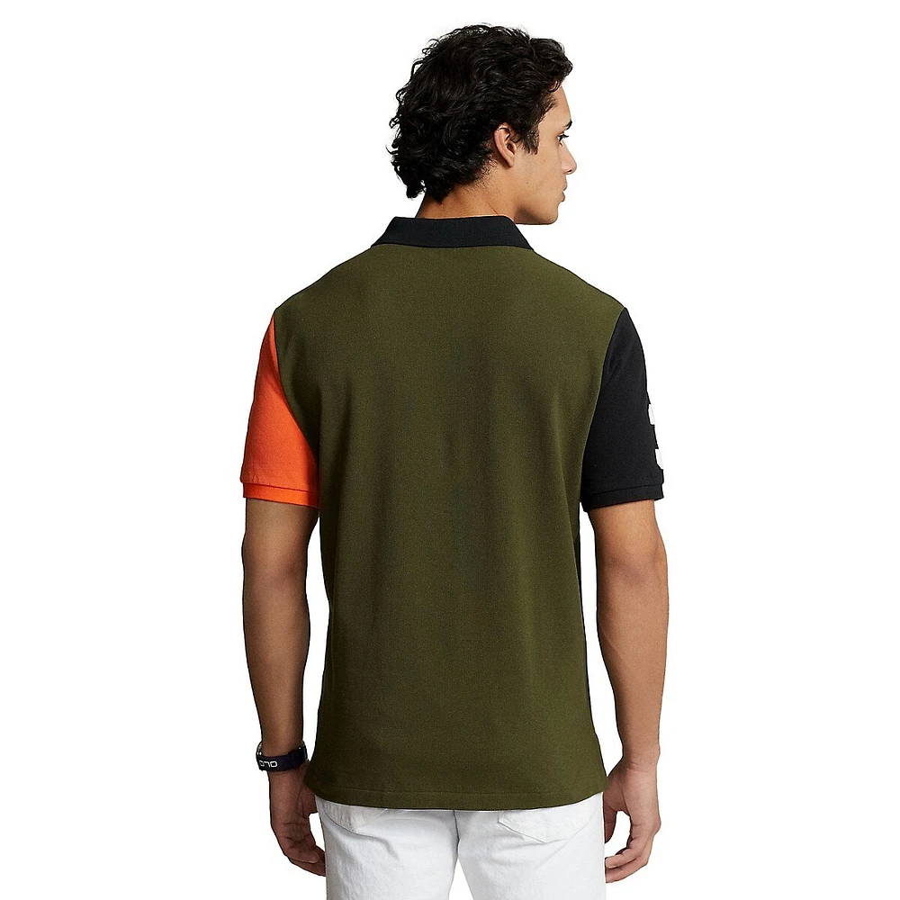 Custom Slim Fit Big Pony Mesh Polo Shirt