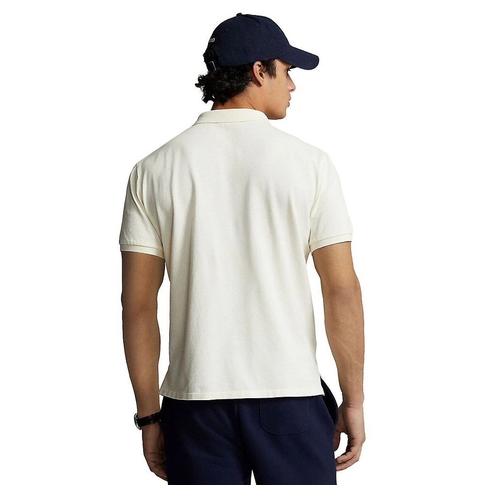 Slim-Fit Big Pony Mesh Polo Shirt