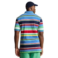 Big & Tall Striped Mesh Polo Shirt