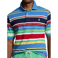 Big & Tall Striped Mesh Polo Shirt