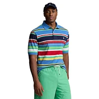 Big & Tall Striped Mesh Polo Shirt