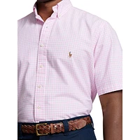 Big & Tall Gingham Oxford Short-Sleeve Shirt