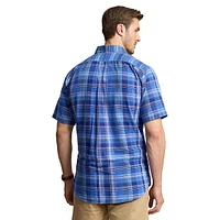 Big & Tall Plaid Oxford Short-Sleeve Shirt