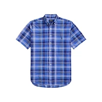 Big & Tall Plaid Oxford Short-Sleeve Shirt