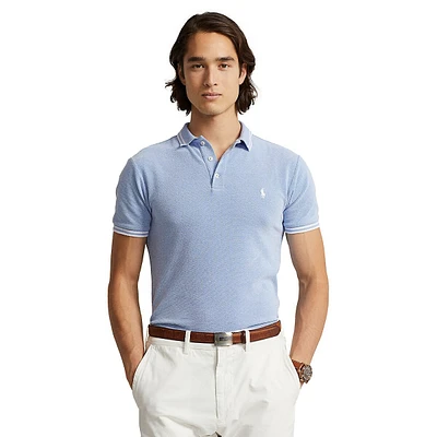 Custom-Slim Fit Stretch Mesh Polo Shirt
