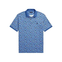 Classic-Fit Sailboat & Anchor-Print Polo Shirt