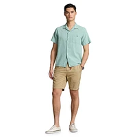 Classic-Fit Linen-Cotton Camp Shirt