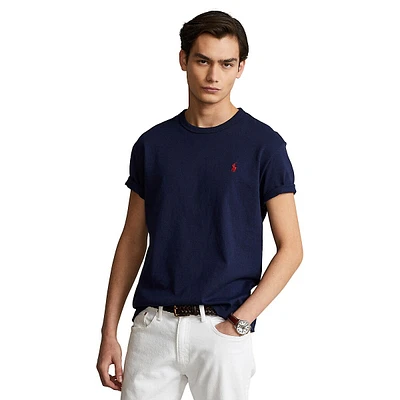 Classic-Fit Colourblock Mesh Polo Shirt